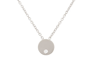 Round Love Stories Diamond Pendant, White Gold & Platinum