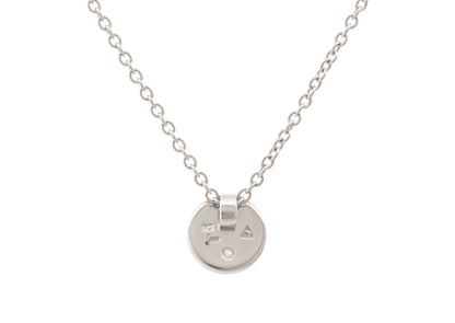 Round Love Stories Diamond Pendant, White Gold & Platinum