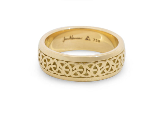 Yellow Gold Design with Trinity Inlay