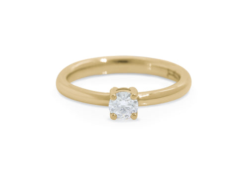 Aria Diamond Engagement Ring, Yellow Gold