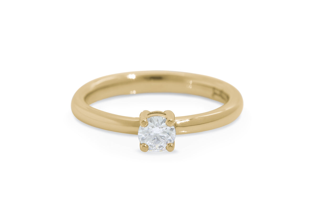 Aria Diamond Engagement Ring, Yellow Gold