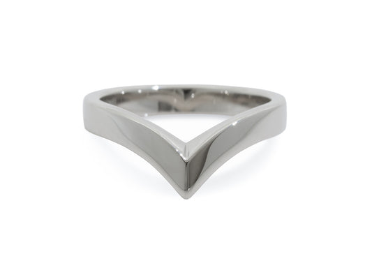 Custom Wishbone Style Wedding Band, Platinum