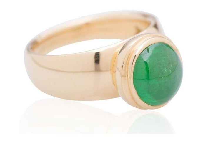 22ct Classic design with a Tsavorite Garnet.   - Jens Hansen