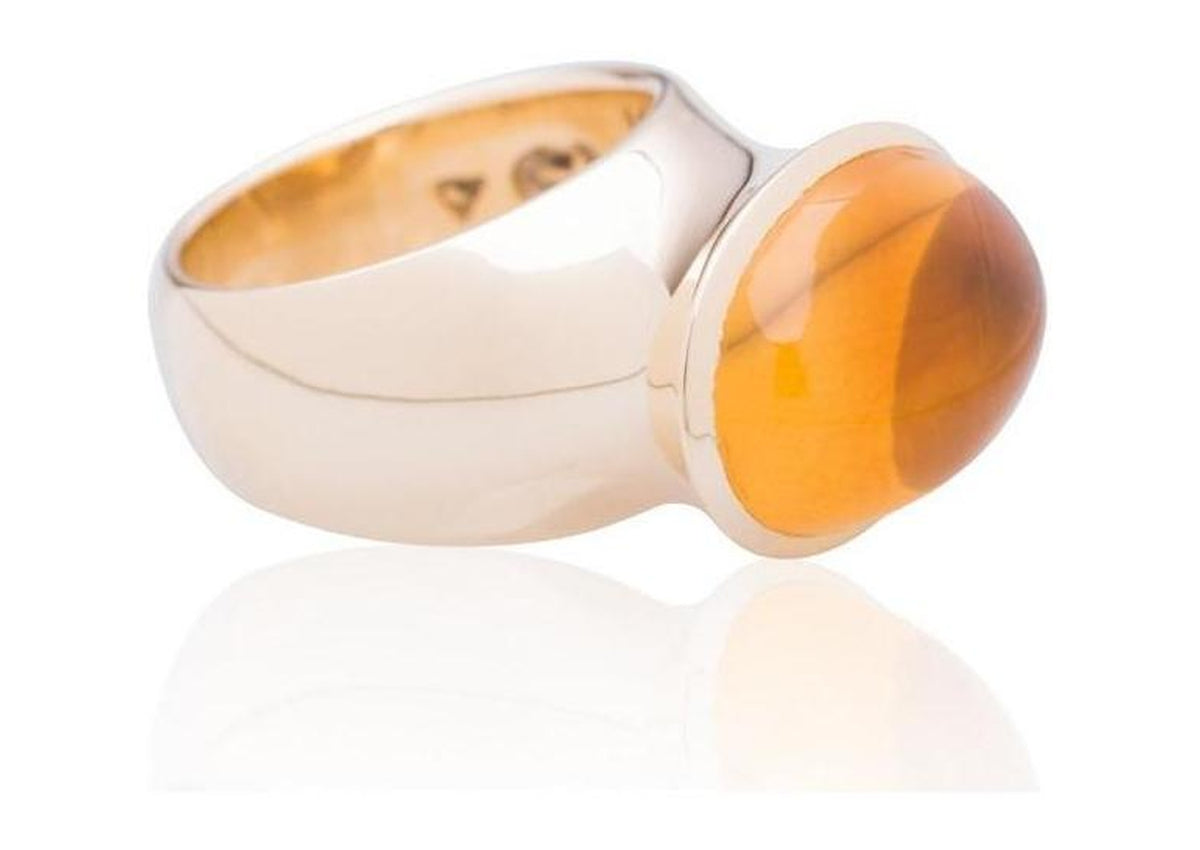 Luxurious Golden Citrine Ring.