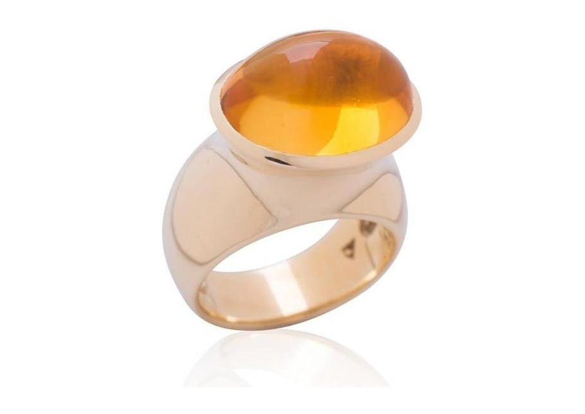 Luxurious Golden Citrine Ring.