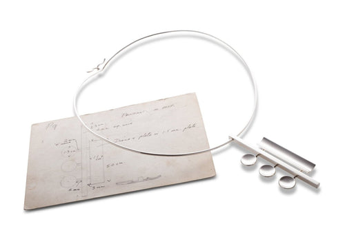 Asymmetrical Sterling Silver Pendant   - Jens Hansen - 4