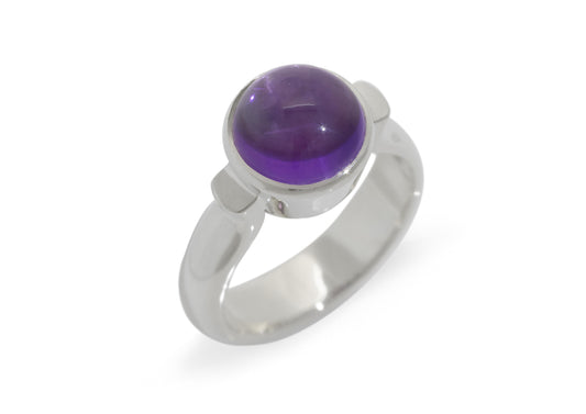 JW121 Cabochon Gemstone Ring, Sterling Silver