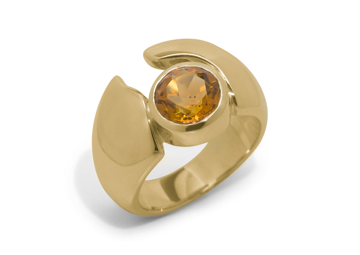 JW137 Gemstone Ring, Yellow Gold
