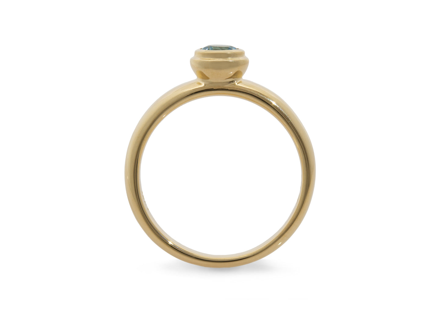 Petite Gemstone Ring, Yellow Gold