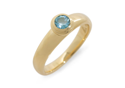 Petite Gemstone Ring, Yellow Gold