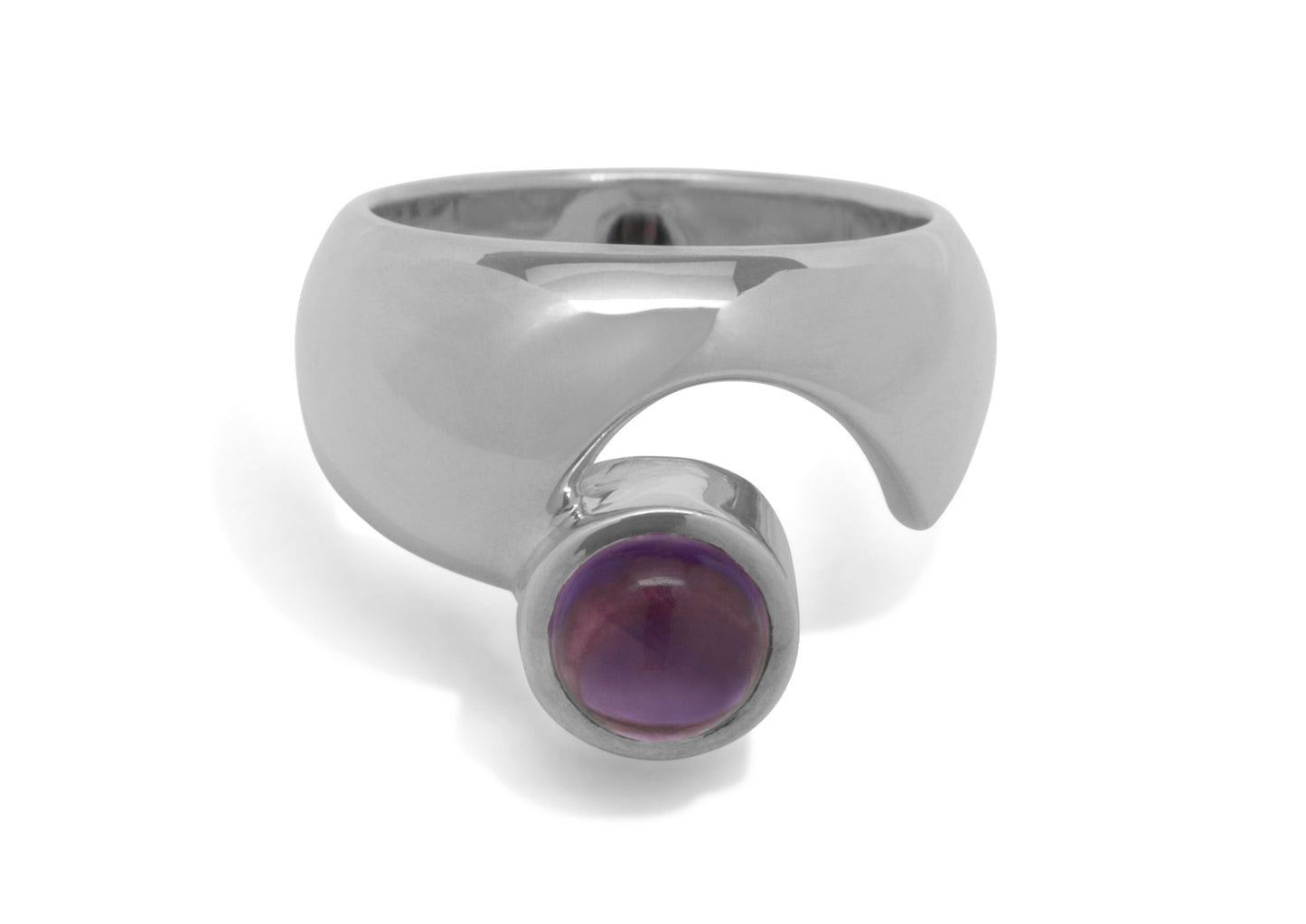 JW208 Cabochon Gemstone Ring, Sterling Silver