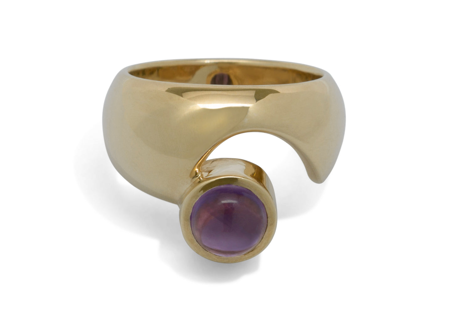 JW208 Cabochon Gemstone Ring, Yellow Gold