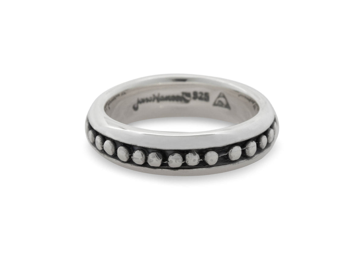 Antique Beaded Style Ring, Sterling Silver