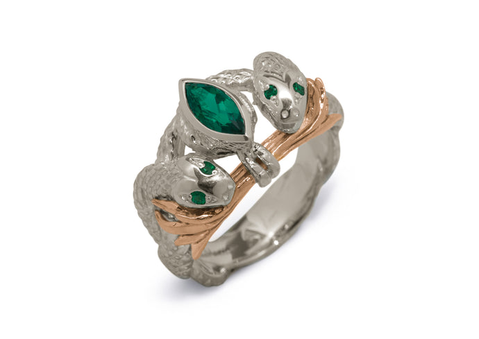 Our Ring for Viggo, White Gold or Platinum & Red Gold