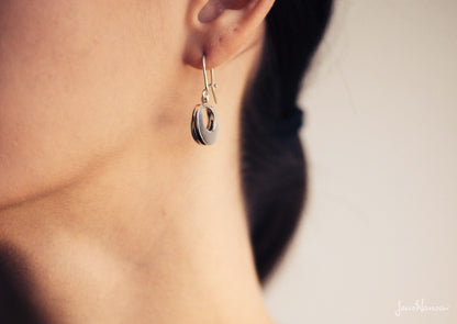 Crescent Style Sydney Fin Earrings, Sterling Silver