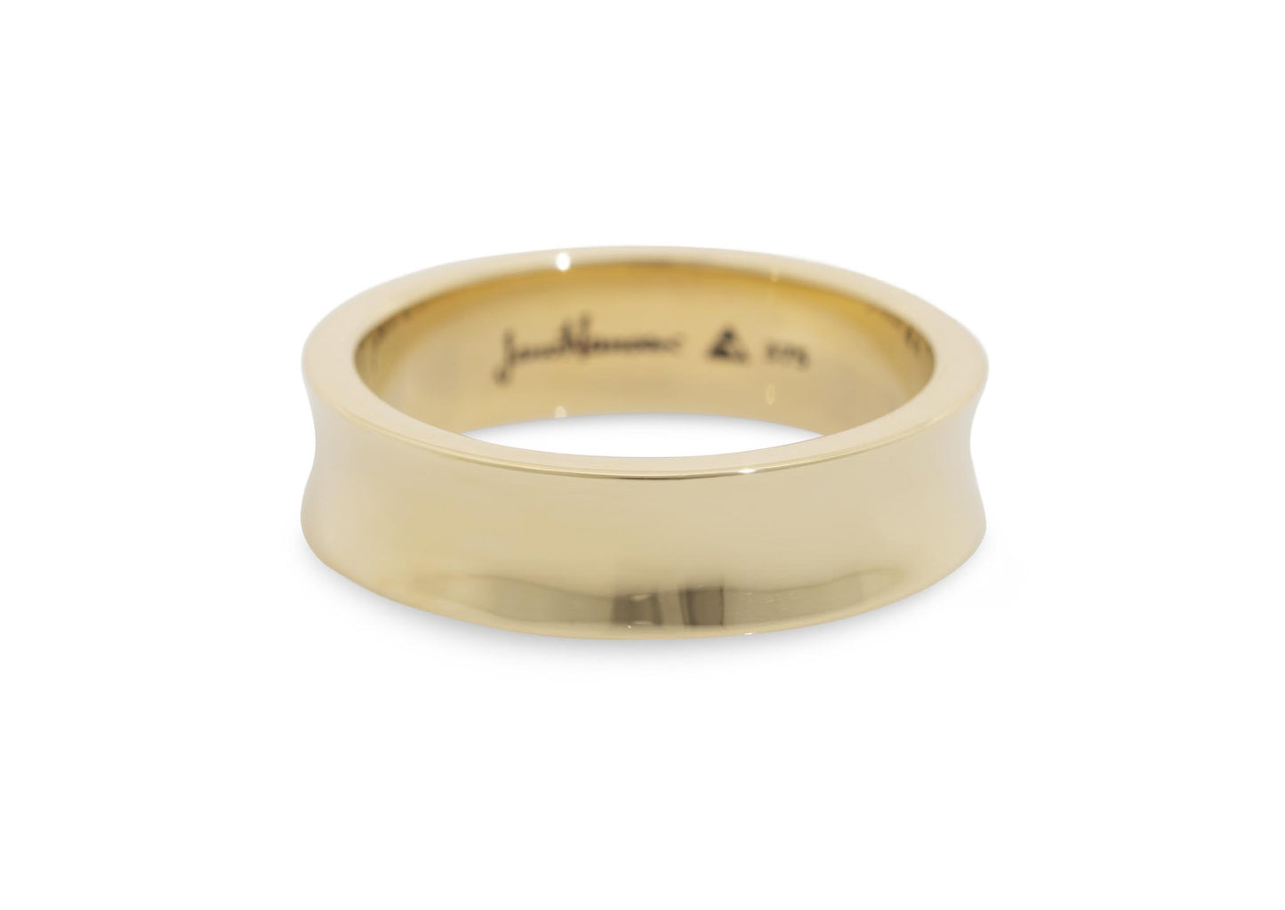 JW487/JW488 Concave Band, Yellow Gold