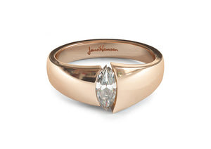 The Jens Hansen Marquise Diamond Ring, Red Gold