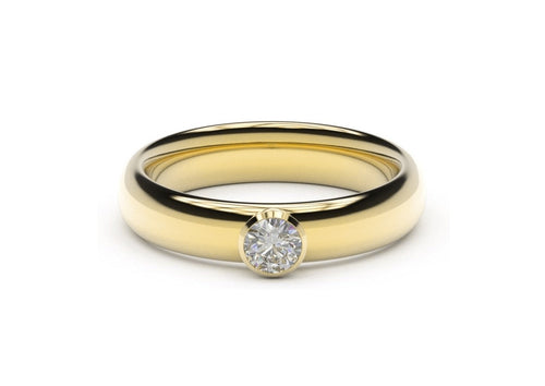 Elegant Engagement Ring, Yellow Gold