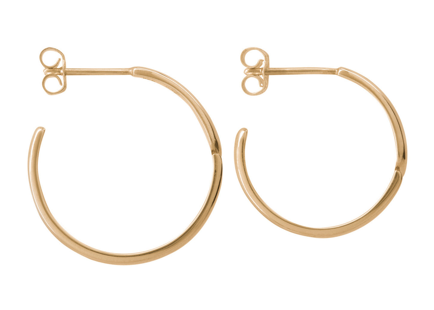 Asymmetric Earrings, Yellow Gold