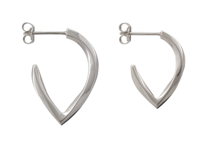 Twisted Block Earrings, Sterling Silver