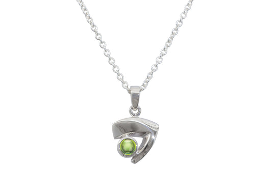 Signature Cabochon Gemstone Pendant, Sterling Silver