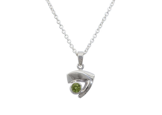 Signature Gemstone Pendant, Sterling Silver