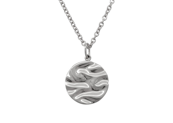 Silk Wave Pendant, Sterling Silver
