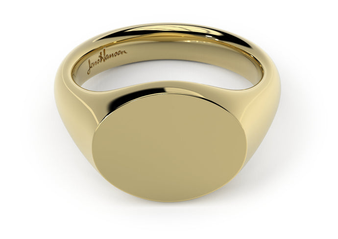 Landscape Signet Ring, Yellow Gold