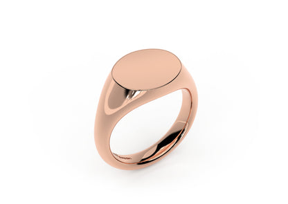 Landscape Signet Ring, Red Gold