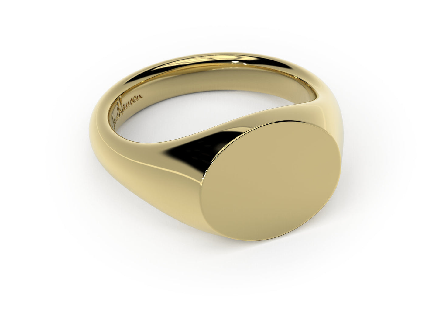 Landscape Signet Ring, Yellow Gold