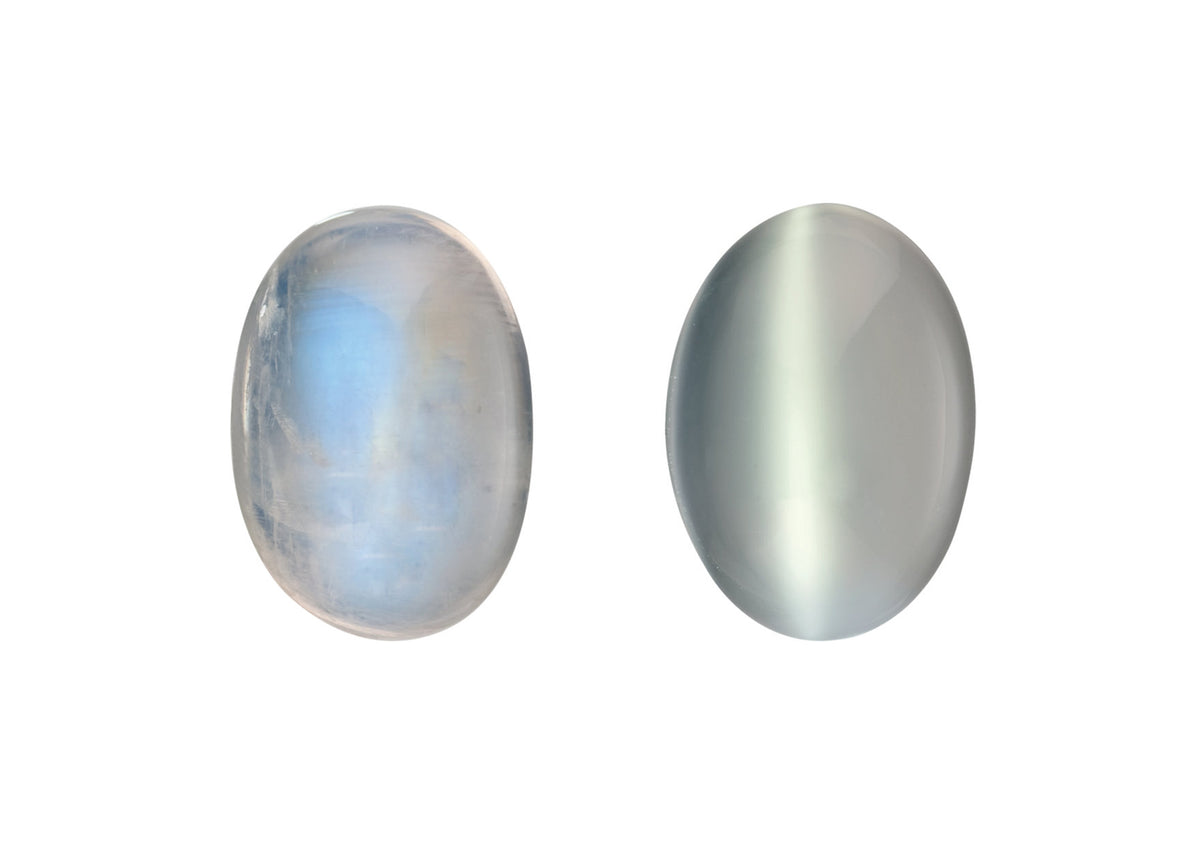 Luminescent Moonstone Earrings, Yellow Gold