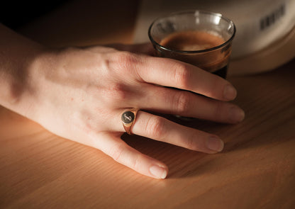 Oval Signet Ring, Red Gold