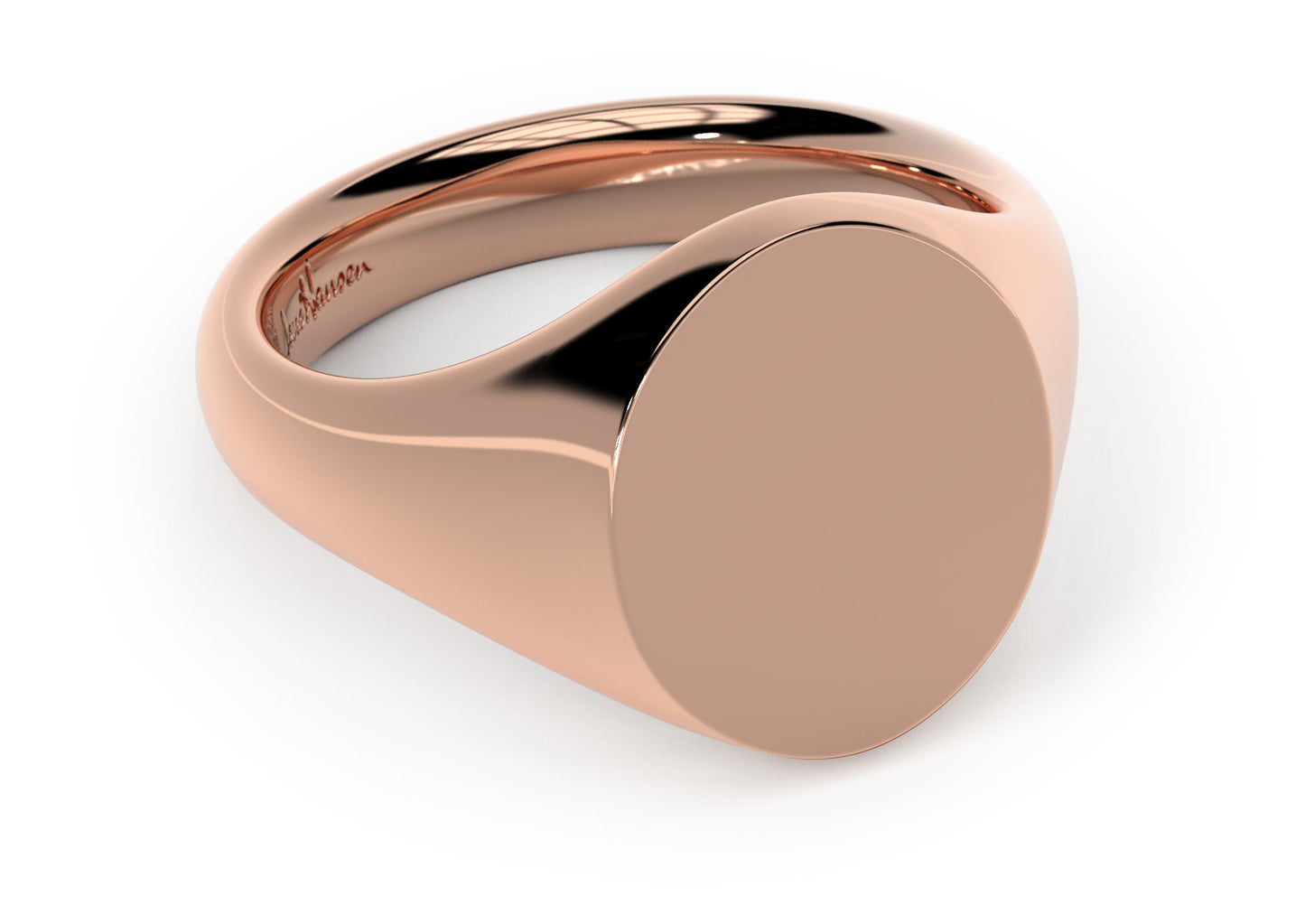 Oval Signet Ring, Red Gold