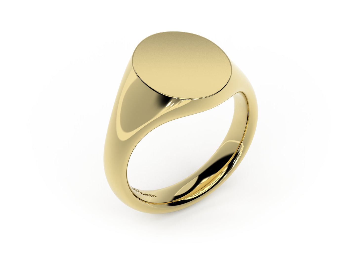 Oval Signet Ring, Yellow Gold