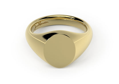 Oval Signet Ring, Yellow Gold