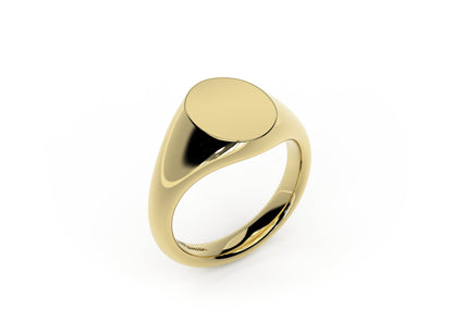 Oval Signet Ring, Yellow Gold