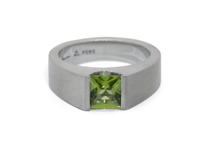 JW299 Princess Gemstone Ring, White Gold & Platinum