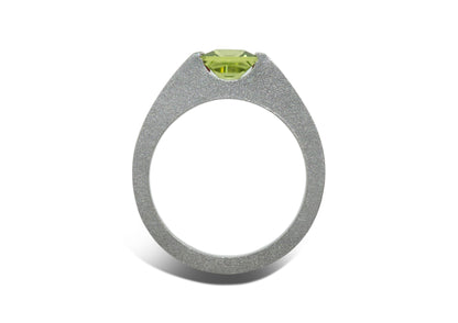 JW299 Princess Gemstone Ring, White Gold & Platinum
