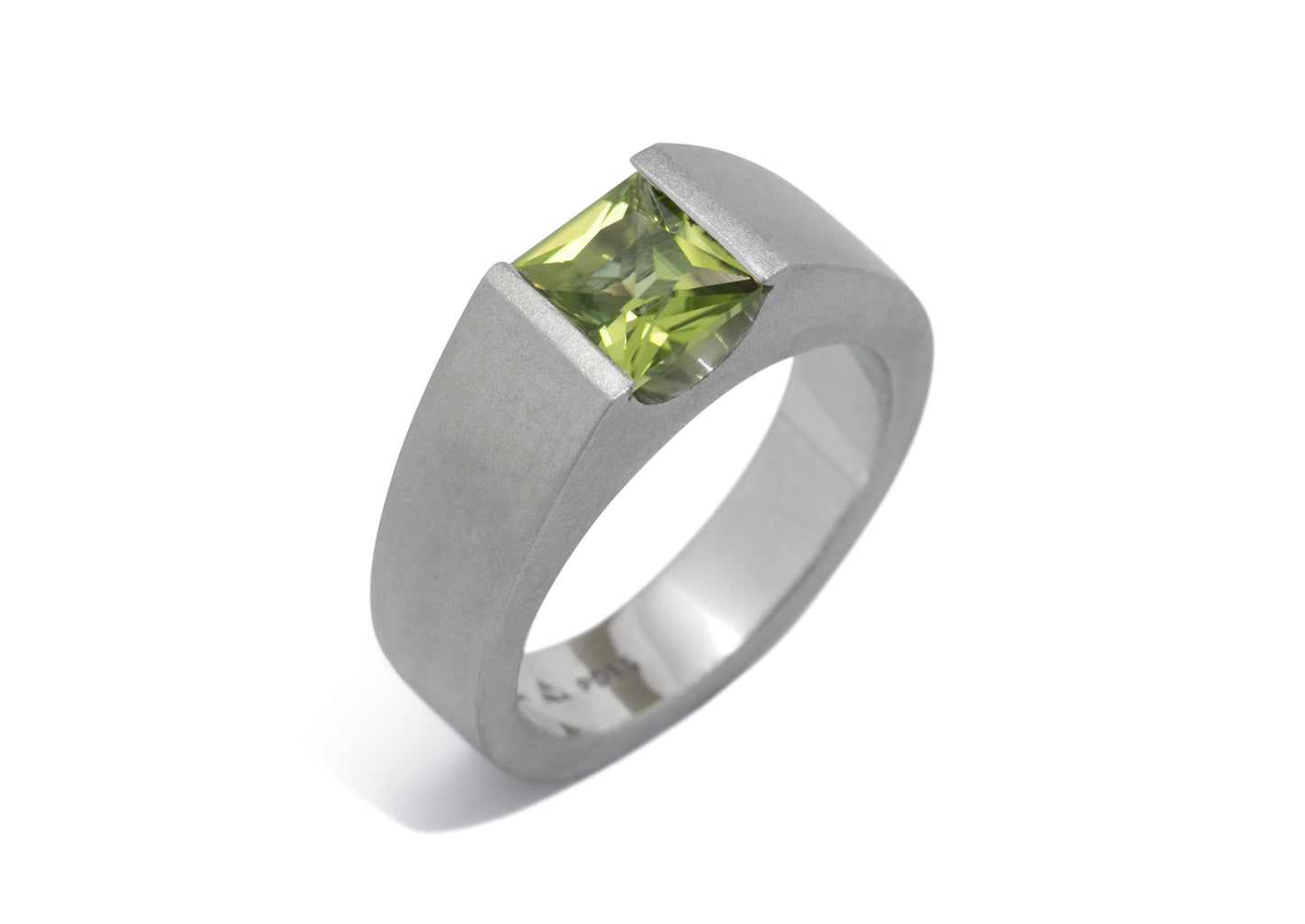 JW299 Princess Gemstone Ring, White Gold & Platinum
