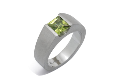 JW299 Princess Gemstone Ring, White Gold & Platinum
