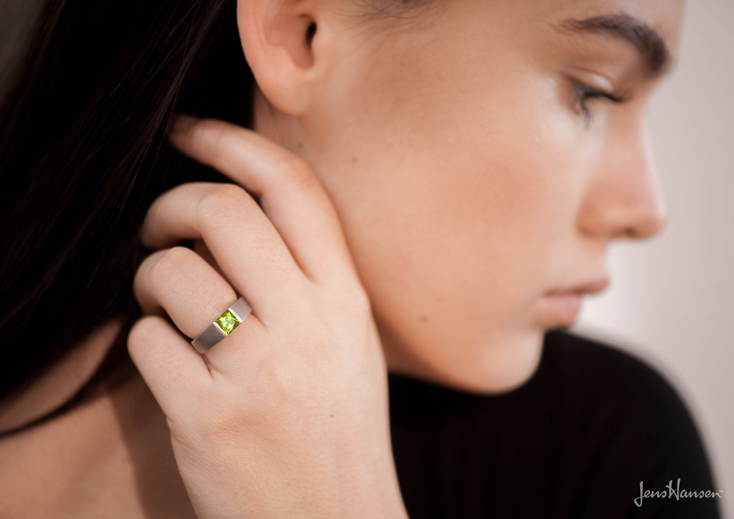 JW299 Princess Gemstone Ring, White Gold & Platinum