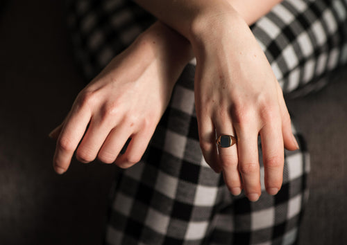 Quadrant Signet Ring, Yellow Gold