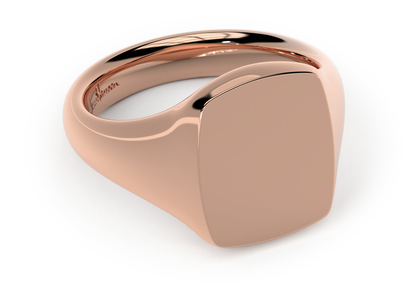 Quadrant Signet Ring, Red Gold