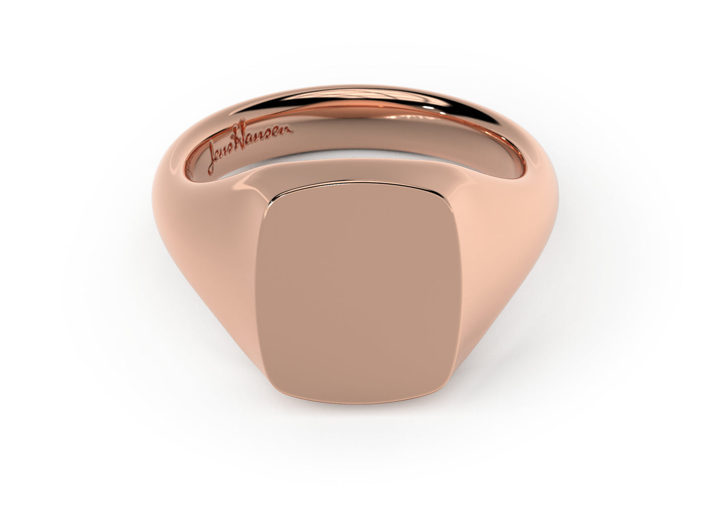 Quadrant Signet Ring, Red Gold