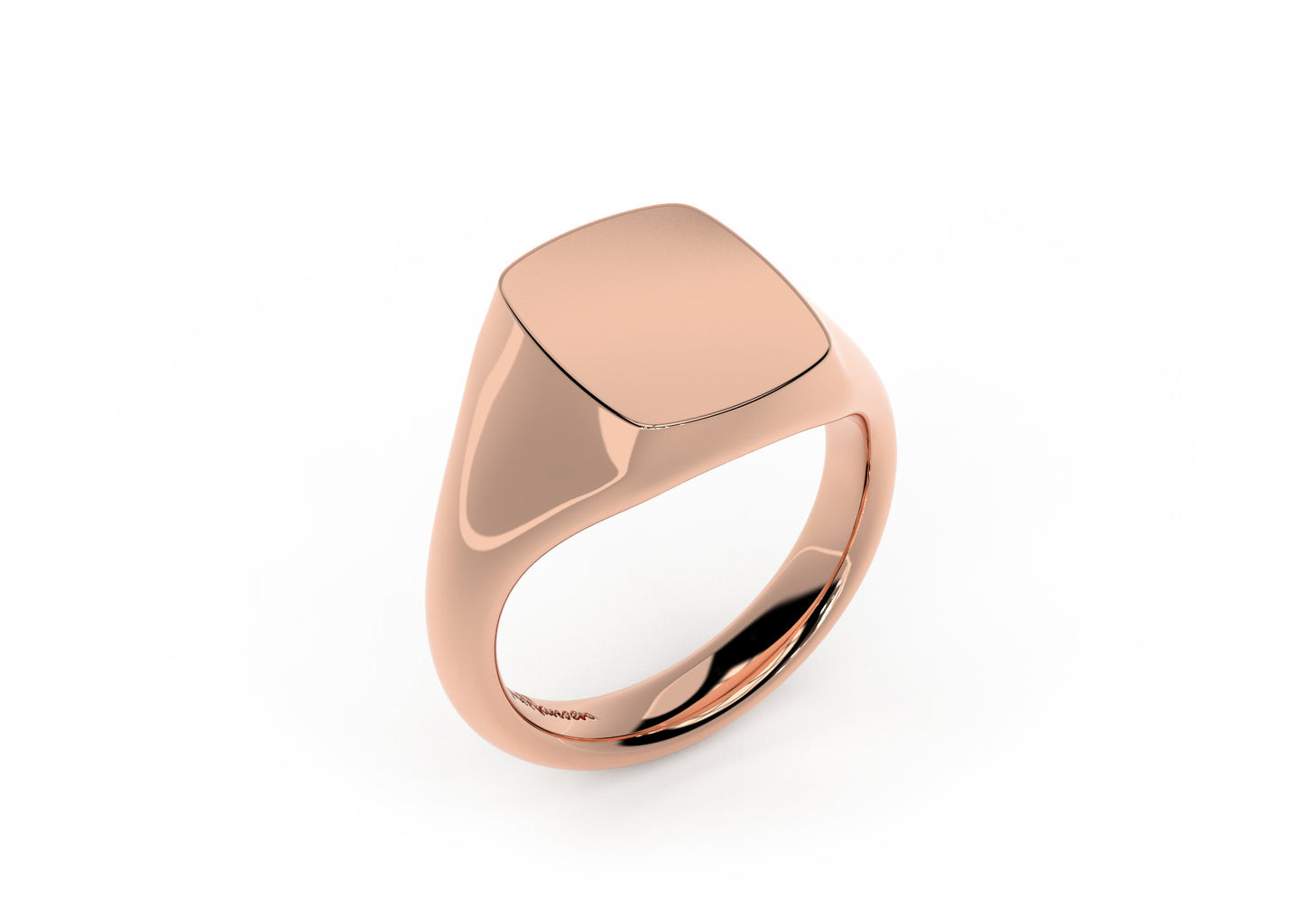 Quadrant Signet Ring, Red Gold