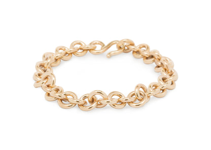 Round Link Bracelet, Yellow Gold