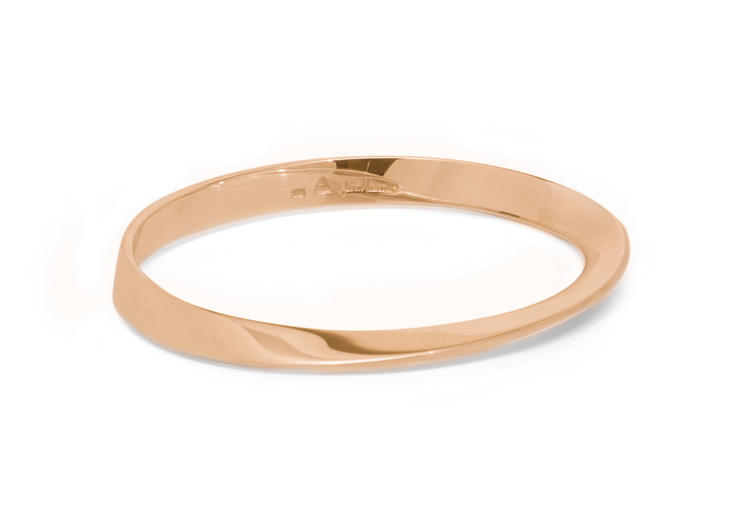 Möbius Twist Bangle, Red Gold