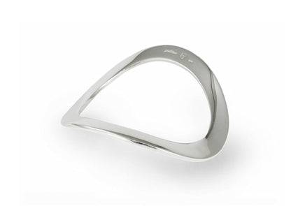 Flat Wave Bangle, Sterling Silver