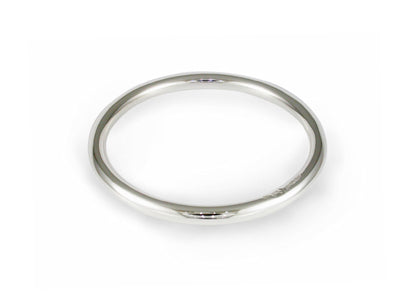 Round Bangle, Sterling Silver