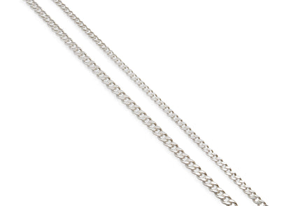 Diamond Cut Curb Chain, Sterling Silver